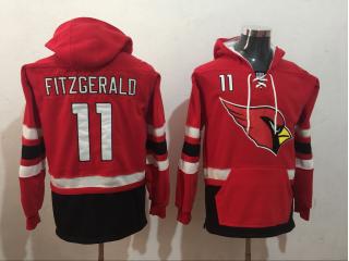 Arizona Cardinals 11 Larry Fitzgerald Hoodies Football Jersey Red