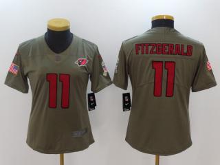 Women Atlanta Falcons 11 Julio Jones Olive Salute To Service Limited Jersey