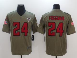 Atlanta Falcons 24 Devonta Freeman Olive Salute To Service Limited Jersey