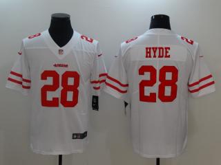San Francisco 49ers 28 Carlos Hyde Football Jersey Legend White