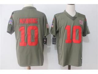 New York Giants 10 Eli Manning Olive Salute To Service Limited Jersey
