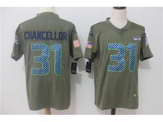Seattle Seahawks 31 Kam Chancellor Olive Salute To Service Limited Jersey