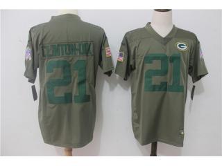 Green Bay Packers 21 Ha Clinton-Dix Olive Salute To Service Limited Jersey