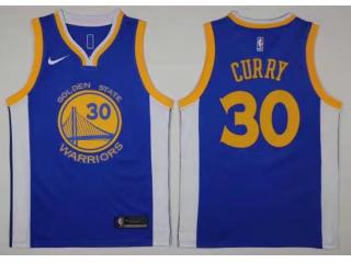 Nike Golden State Warrior 30 Stephen Curry Basketball Jersey Blue Fan Edition