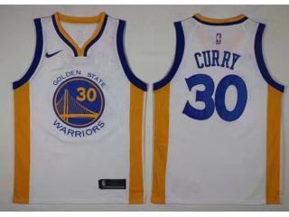 2017-2018 Nike Golden State Warrior 30 Stephen Curry Basketball Jersey White Fan Edition