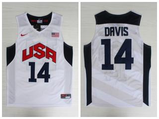 2012 American dream ten team 14 Davies white embroidered Jersey