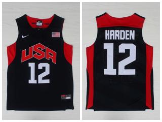 2012 American dream ten team 12 harden white embroidered Jersey