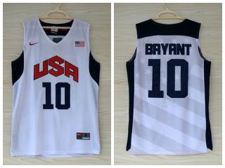 2012 American dream ten team 10 Kobe white embroidered Jersey