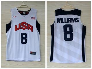 2012 American dream ten team 8 Deron Willims white embroidered Jersey