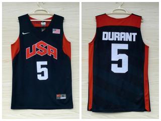 2012 American dream ten team 5 Durant Blue embroidered Jersey