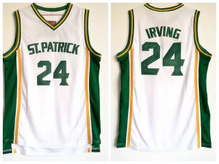 Carey Owen Kyrie Irving 24 high school Patrick White Embroidery Shirt