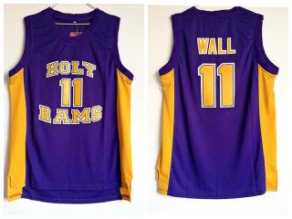 John Wall high school 11 purple embroidered Jersey