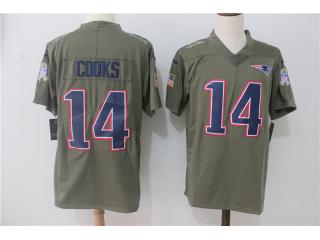 New England Patriots 14 Brandin Cooks Olive Salute To Service Limited Jersey