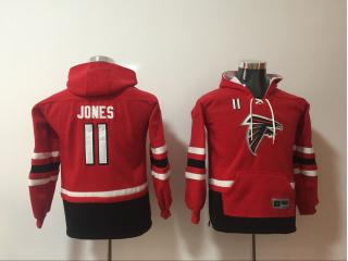 Youtht Atlanta Falcons 11 Julio Jones Hoodies Football Jersey Red