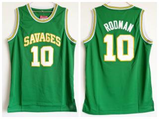 NCAA Rodman University 10 Jersey Green tiger silver embroidery