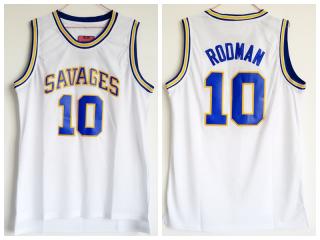 NCAA Rodman University 10 Jersey White tiger silver embroidery