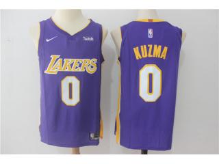 2017-2018 Nike Los Angeles Lakers 0 Kyle Kuzma Basketball Jersey purple