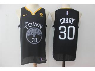 2017-2018 Nike Golden State Warrior 30 Stephen Curry Basketball Jersey Black Fan Edition