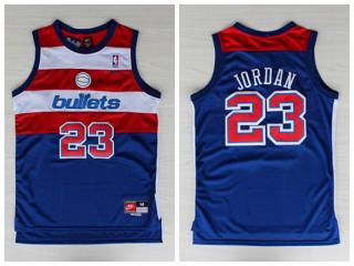 Washington Wizards 23 Michael Jordan Basketball Jersey Blue Blullets