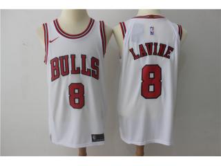2017-2018 Nike Chicago Bulls 8 Zach LaVine Basketball Jersey White Player Edition