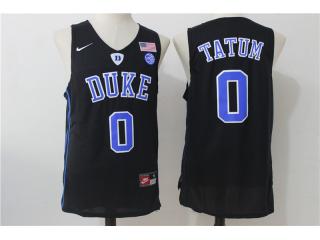 Duke Blue Devils 0 Jayson Tatum Ncaa Basketball Jersey Black