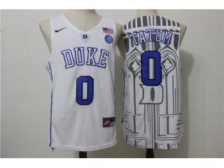 Duke Blue Devils 0 Jayson Tatum Ncaa Basketball Jersey White