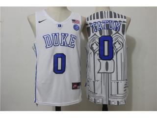 Duke Blue Devils 0 Jayson Tatum Ncaa Basketball Jersey White