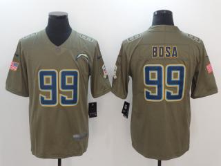 San Diego Chargers 99 Joey Bosa Olive Salute To Service Limited Jersey