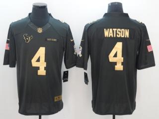 Houston Texans 4 Deshaun Watson Gold Anthracite Salute To Service Limited Jersey