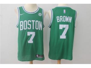2017-2018 Nike Boston Celtics 7 Jaylen Brown Basketball Jersey Green Fan Edition