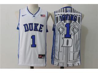 Duke Blue Devils 1 Kyrie Irving College Basketball Jersey White