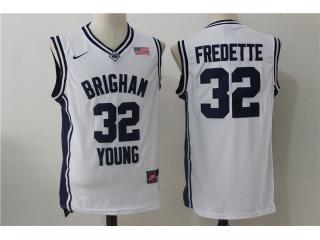 32 Jimmer Fredette College Basketball Jersey White