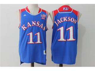 Kansas Jayhawks 11 Josh Jackson College Basketball Jersey Blue