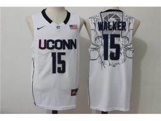 Uconn Huskies 15 Kemba Walker College Basketball Jersey White
