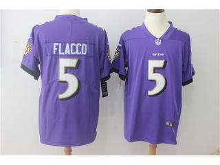 Baltimore Ravens 5 Joe Flacco Football Jersey Legend Purple