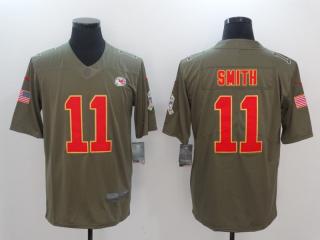 Kansas City Chiefs 11 Alex Smith Olive Salute To Service Limited Jersey