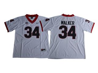 2017 New Georgia Bulldogs 34 Herchel Walker College Limited Football Jersey White