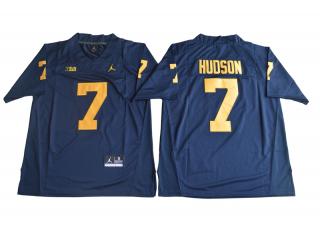 2017 Jordan Brand Michigan Wolverines 7 Khaleke Hudson College Limited Football Jersey Navy Blue