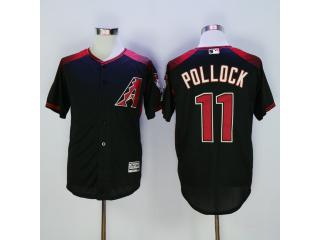 Arizona Diamondbacks 11 A. J. Pollock Baseball Jersey Black