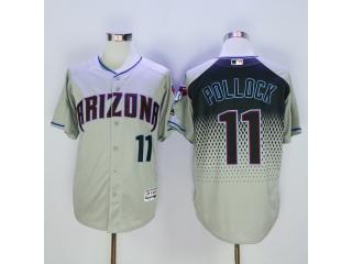 Arizona Diamondbacks 11 A. J. Pollock Baseball Jersey Gray