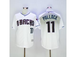 Arizona Diamondbacks 11 A. J. Pollock Baseball Jersey White