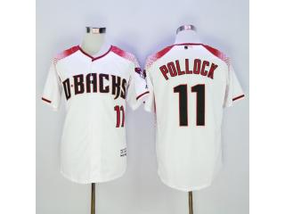 Arizona Diamondbacks 11 A. J. Pollock Baseball Jersey White