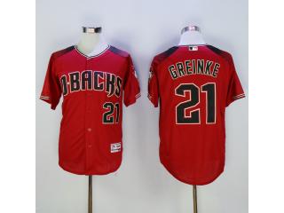 Arizona Diamondbacks 21 Zack Greinke Baseball Jersey Red