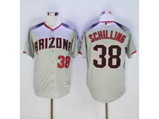 Arizona Diamondbacks 38 Curt Schilling Baseball Jersey Gray