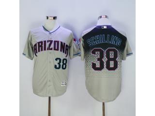 Arizona Diamondbacks 38 Curt Schilling Baseball Jersey Gray