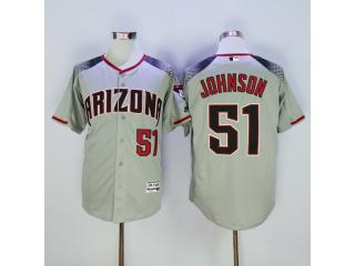 Arizona Diamondbacks 51 Randy Johnson Baseball Jersey Gray
