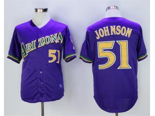 Arizona Diamondbacks 51 Randy Johnson Baseball Jersey purple