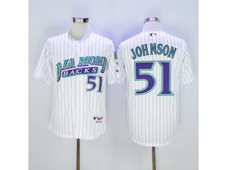 Arizona Diamondbacks 51 Randy Johnson Baseball Jersey BeigeArizona White