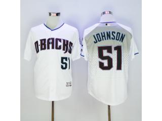 Arizona Diamondbacks 51 Randy Johnson Baseball Jersey BeigeArizona White