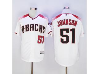 Arizona Diamondbacks 51 Randy Johnson Baseball Jersey BeigeArizona White